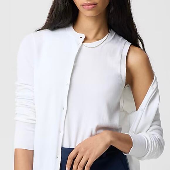 J. Crew 100% Cotton White Classic Shell - Size XXS New - Picture 4 of 10